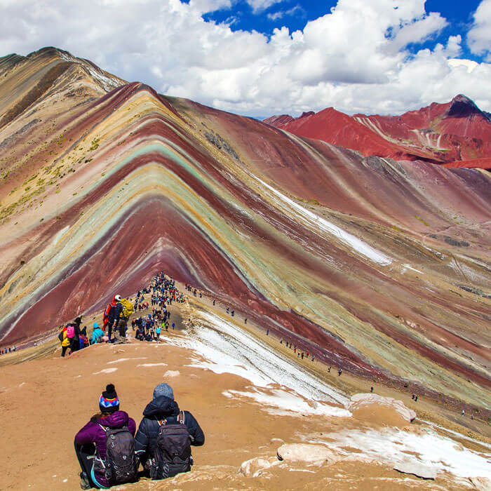 backpacking travel rainbow mountain peru