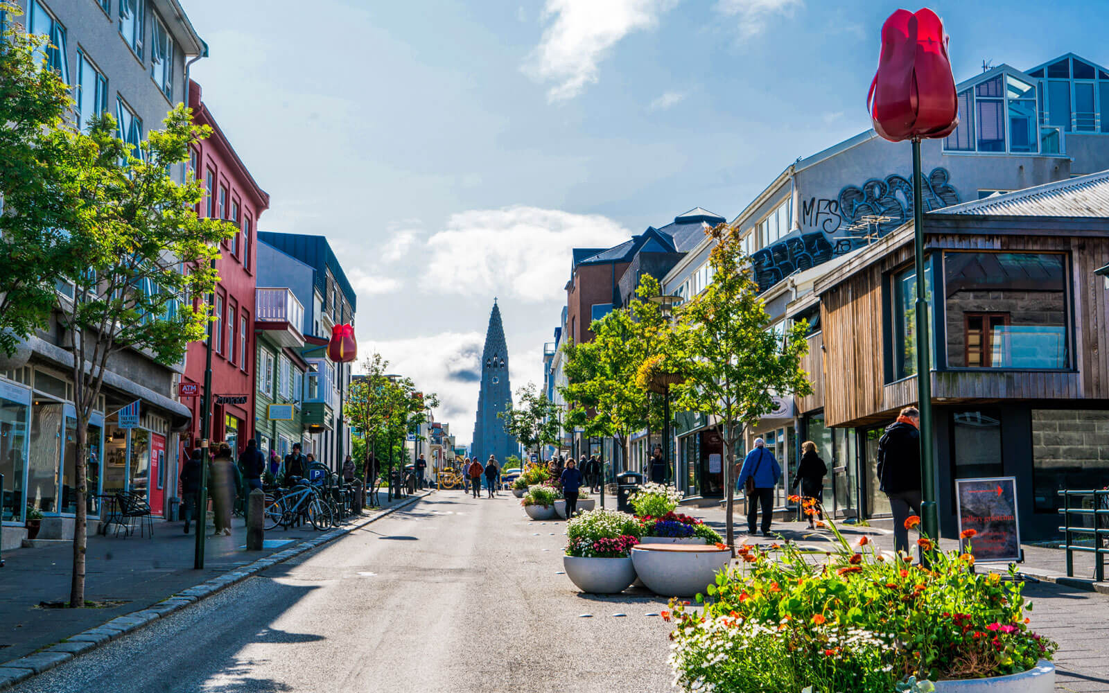 seeing reykjavik during backpacking tour in iceland