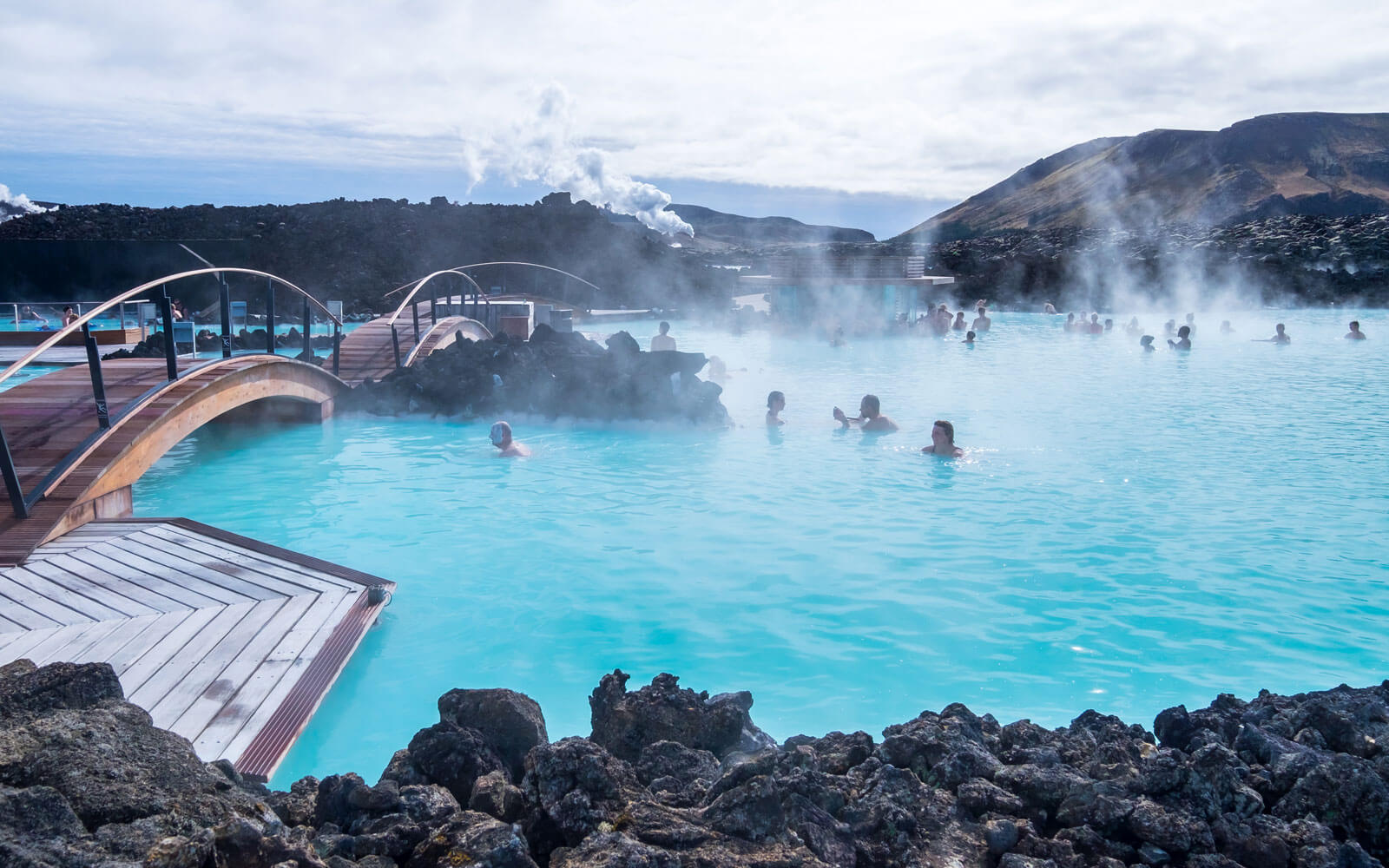 visiting the blue lagoon on ultimate iceland adventure