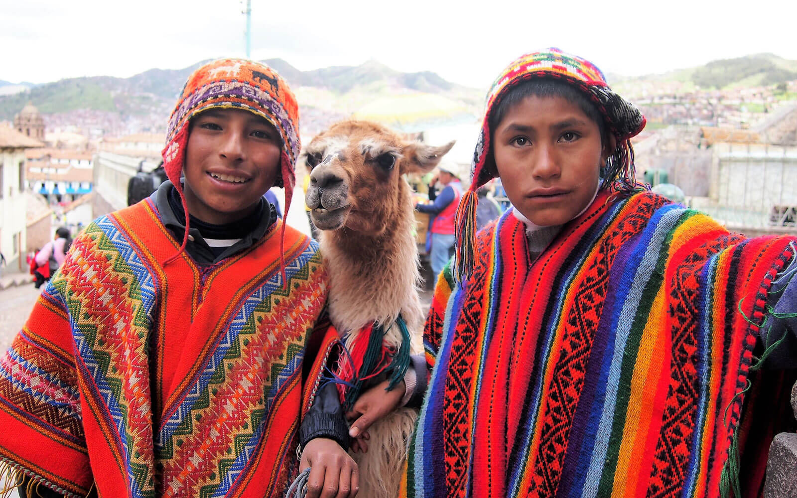 peru costume and llama